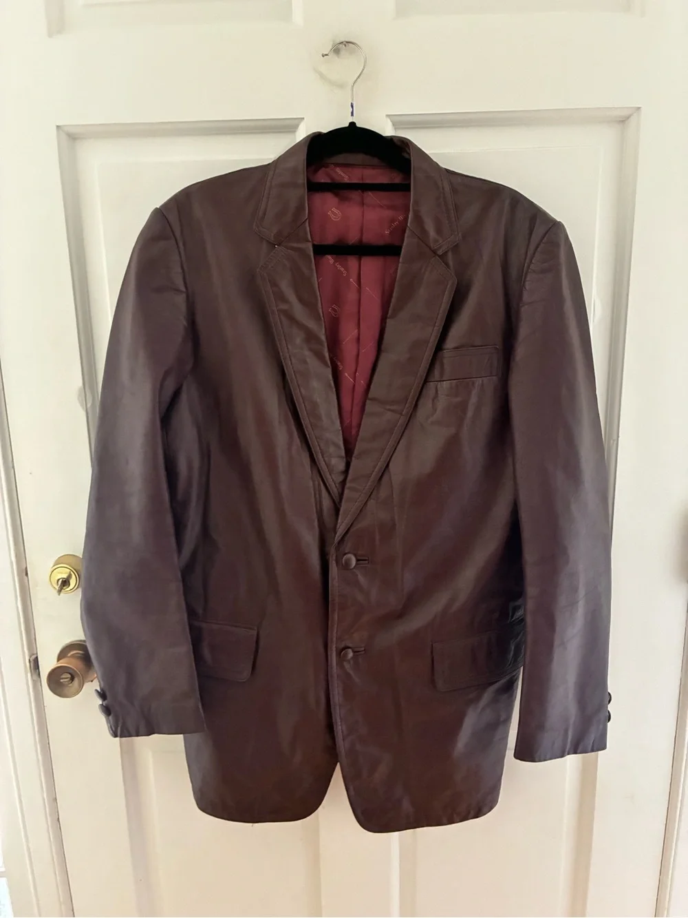 Vintage Oxblood Bespoke Leather Blazer
